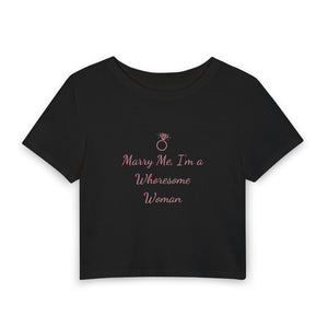 Marry Me, I’m a Whoresome Woman Baby Tee mockup