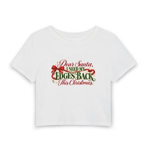 Dear Santa, I Need My Edges Back Baby Tee mockup