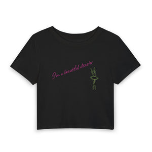 I’m a Beautiful Disaster Baby Tee mockup