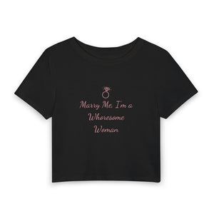 Marry Me, I’m a Whoresome Woman Baby Tee mockup