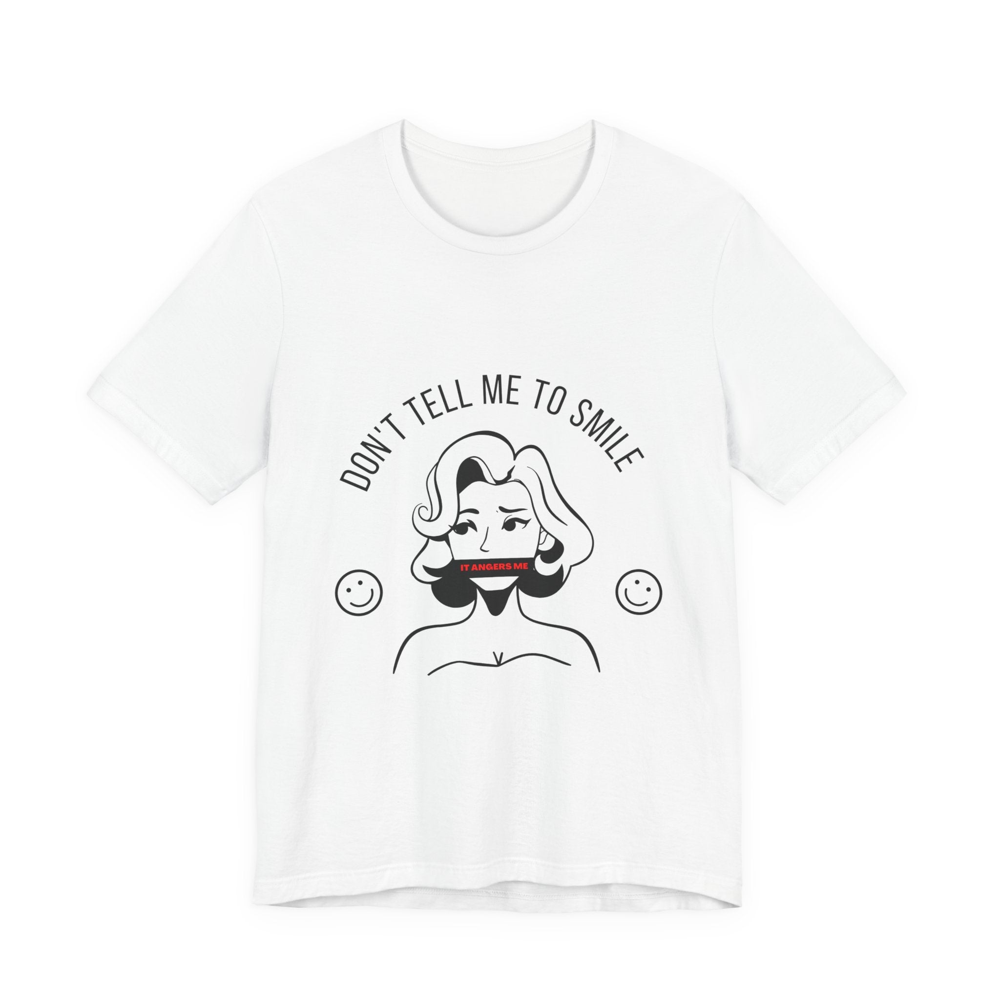 Don't Tell Me To Smile Tee from Chicky Tings - feminist graphic tee, do not tell me to smile shirt
