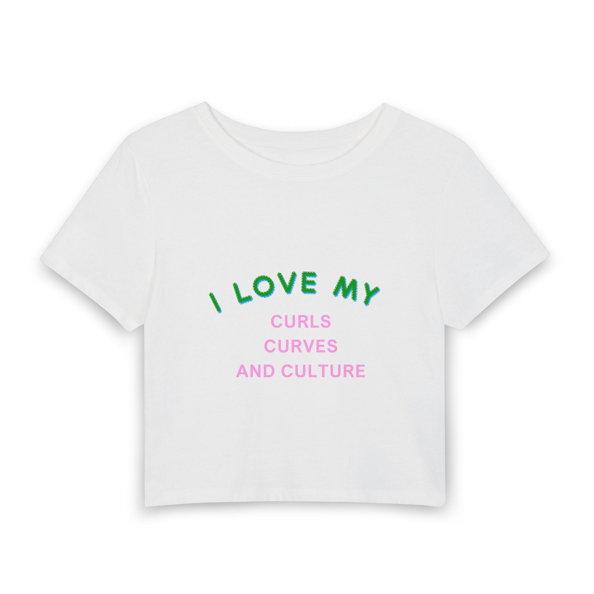 I Love My Baby Tee — graphic baby crop tee from Chicky Tings