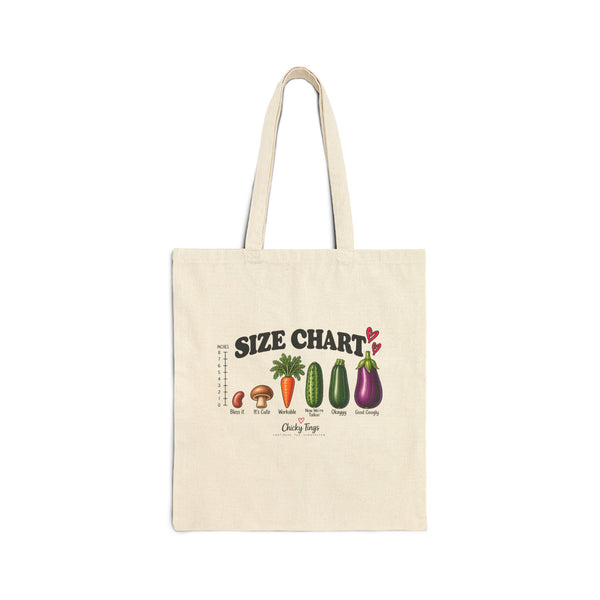 Size Chart Tote Bag