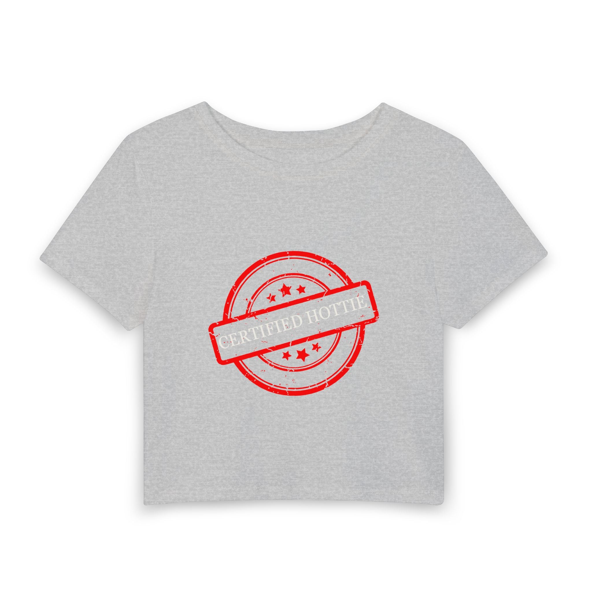 Certified Hottie Baby Tee — graphic baby crop tee from Chicky Tings