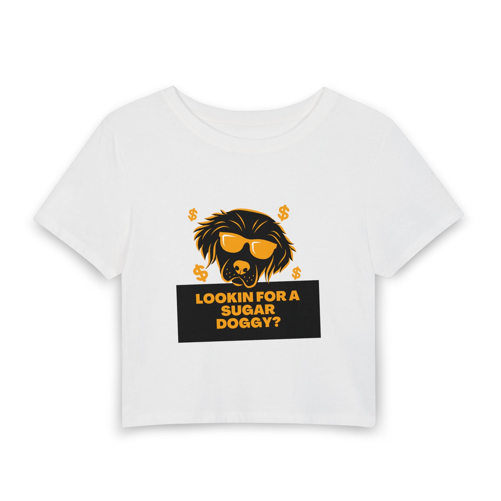 Lookin for a Sugar Doggy Baby Tee — graphic baby crop tee from Chicky Tings