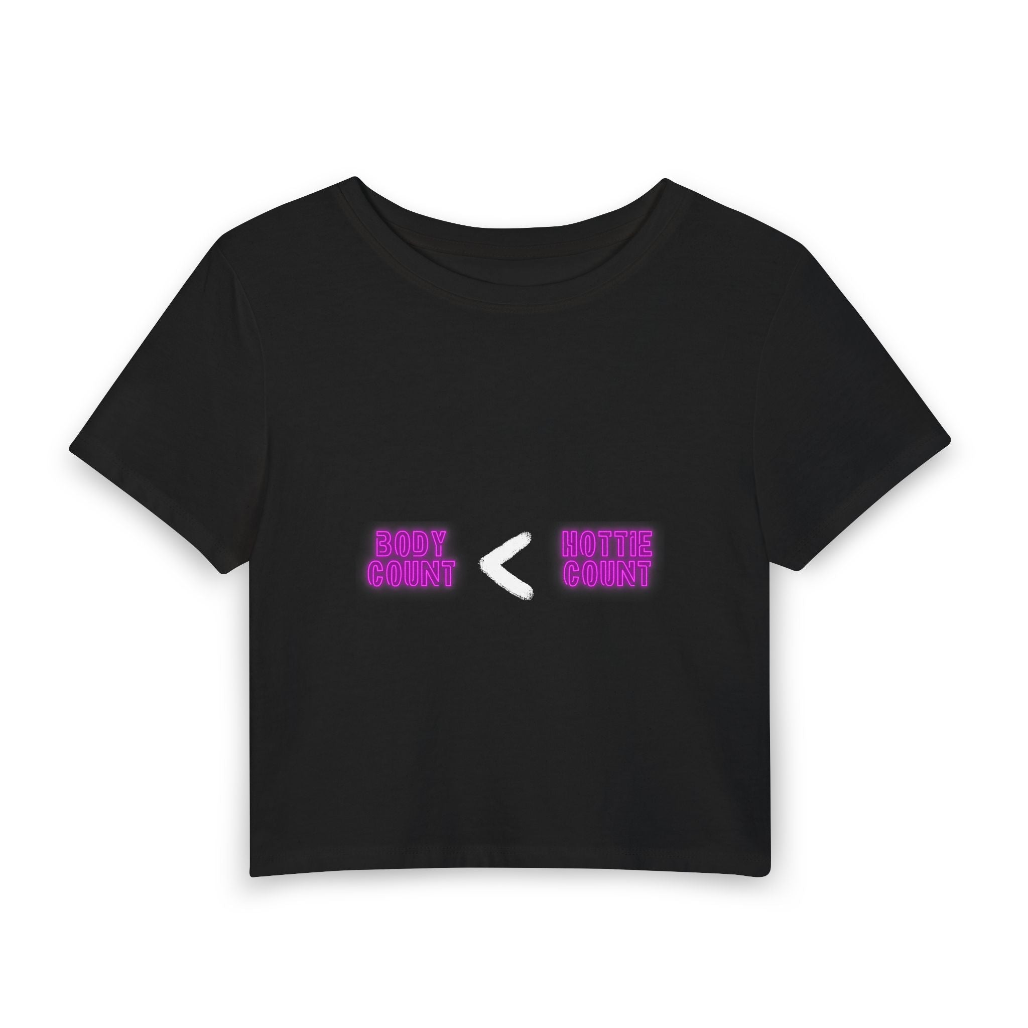 Hottie Count Baby Tee — graphic baby crop tee from Chicky Tings