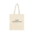 Damn! Groceries High Tote Bag in Natural, front view