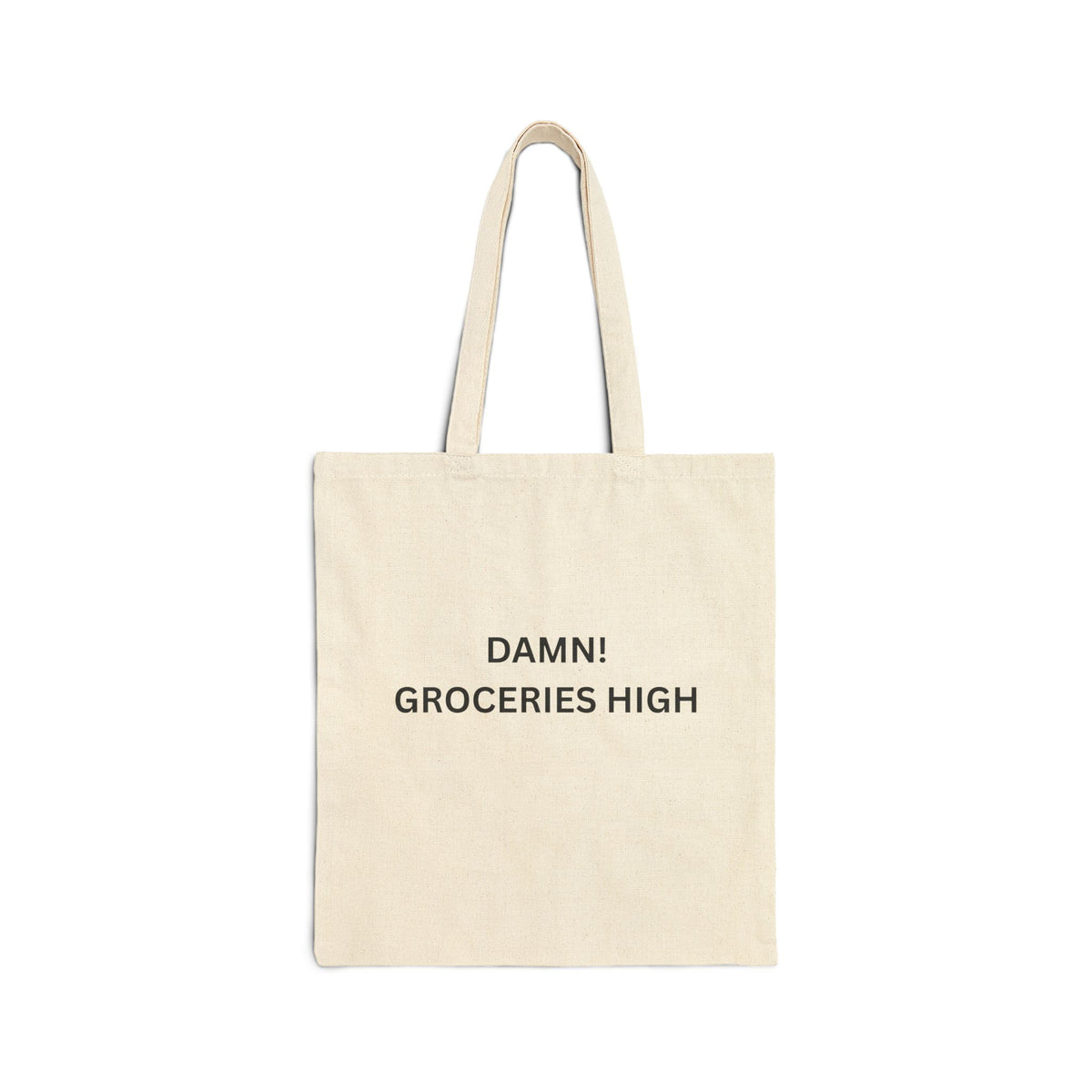 Damn! Groceries High Tote Bag in Natural, front view
