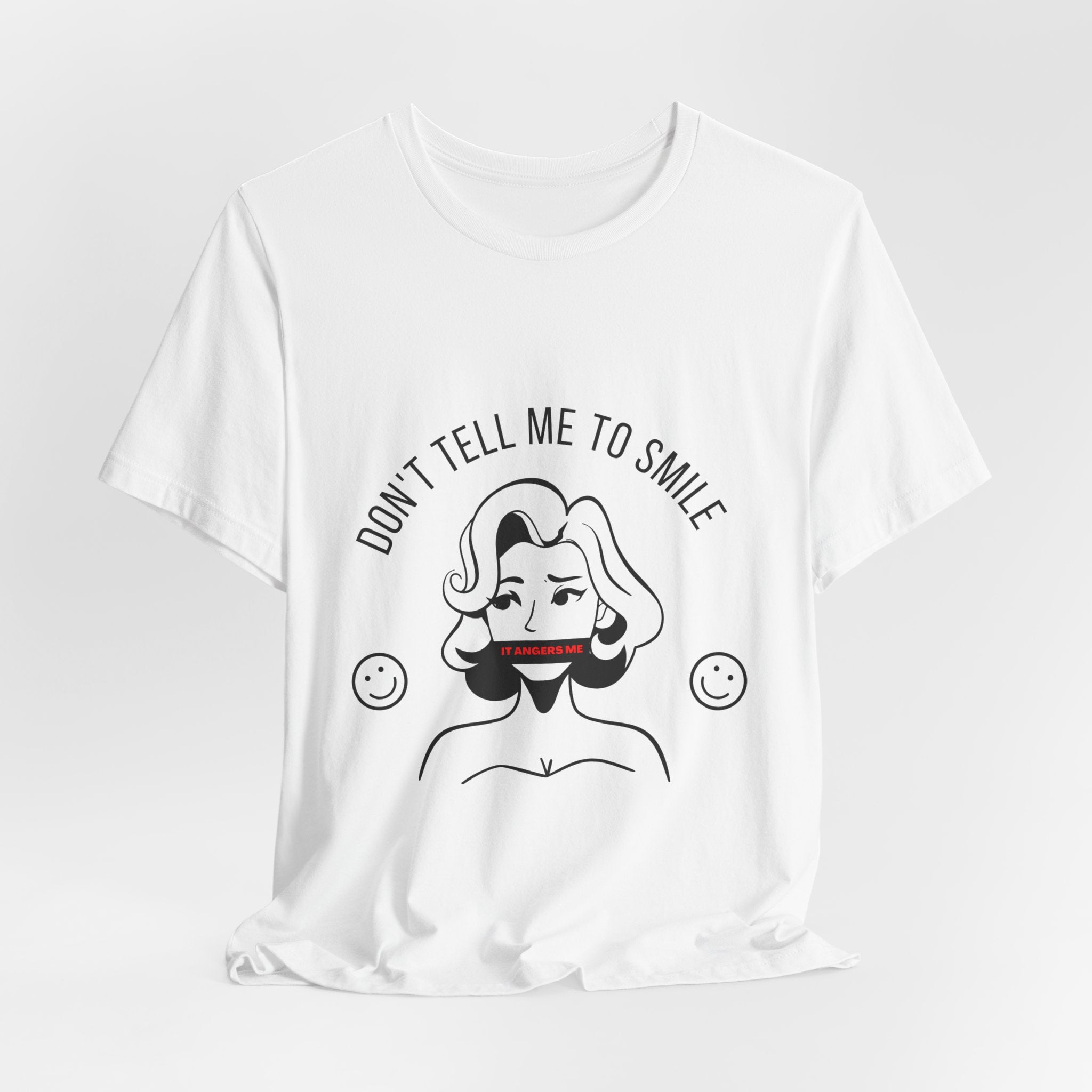 Don't Tell Me To Smile Tee from Chicky Tings - feminist graphic tee, do not tell me to smile shirt