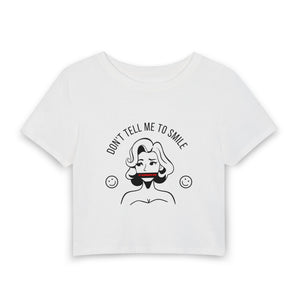 Don't Tell Me To Smile Baby Tee mockup