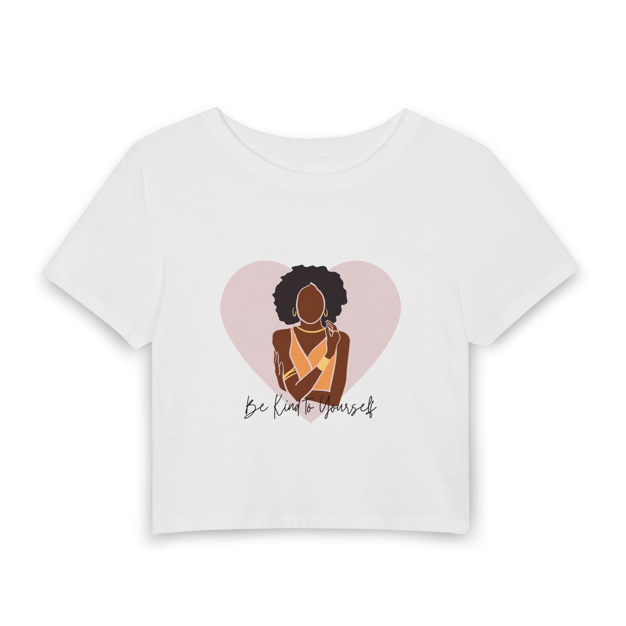 Be Kind to Yourself Baby Tee — graphic baby crop tee from Chicky Tings