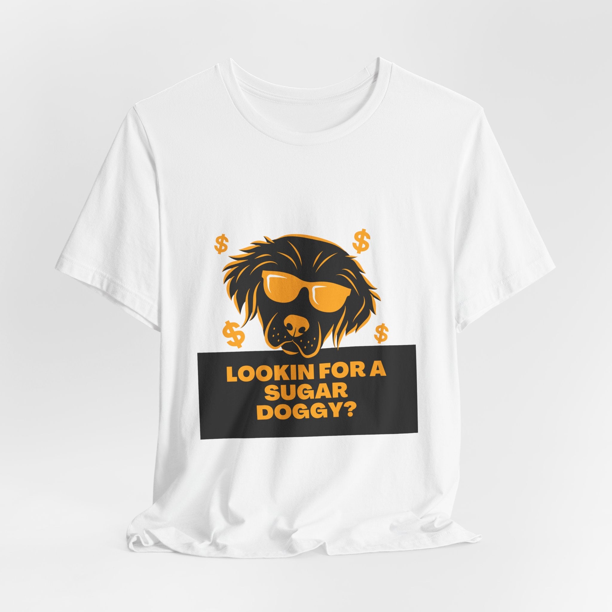 Lookin for a Sugar Doggy Tee from Chicky Tings - funny dog graphic tee, cheeky shirt