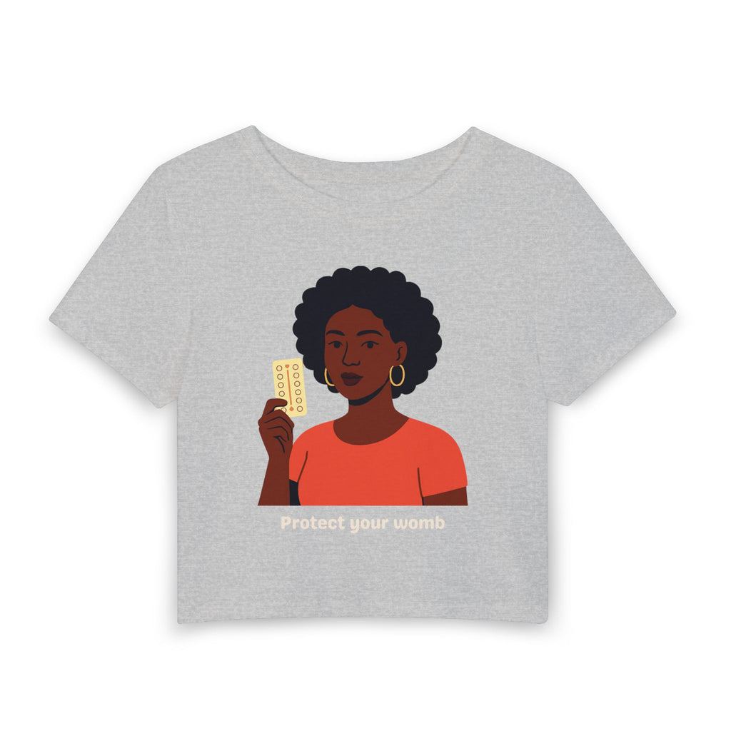 Protect Your Womb Baby Tee — graphic baby crop tee from Chicky Tings