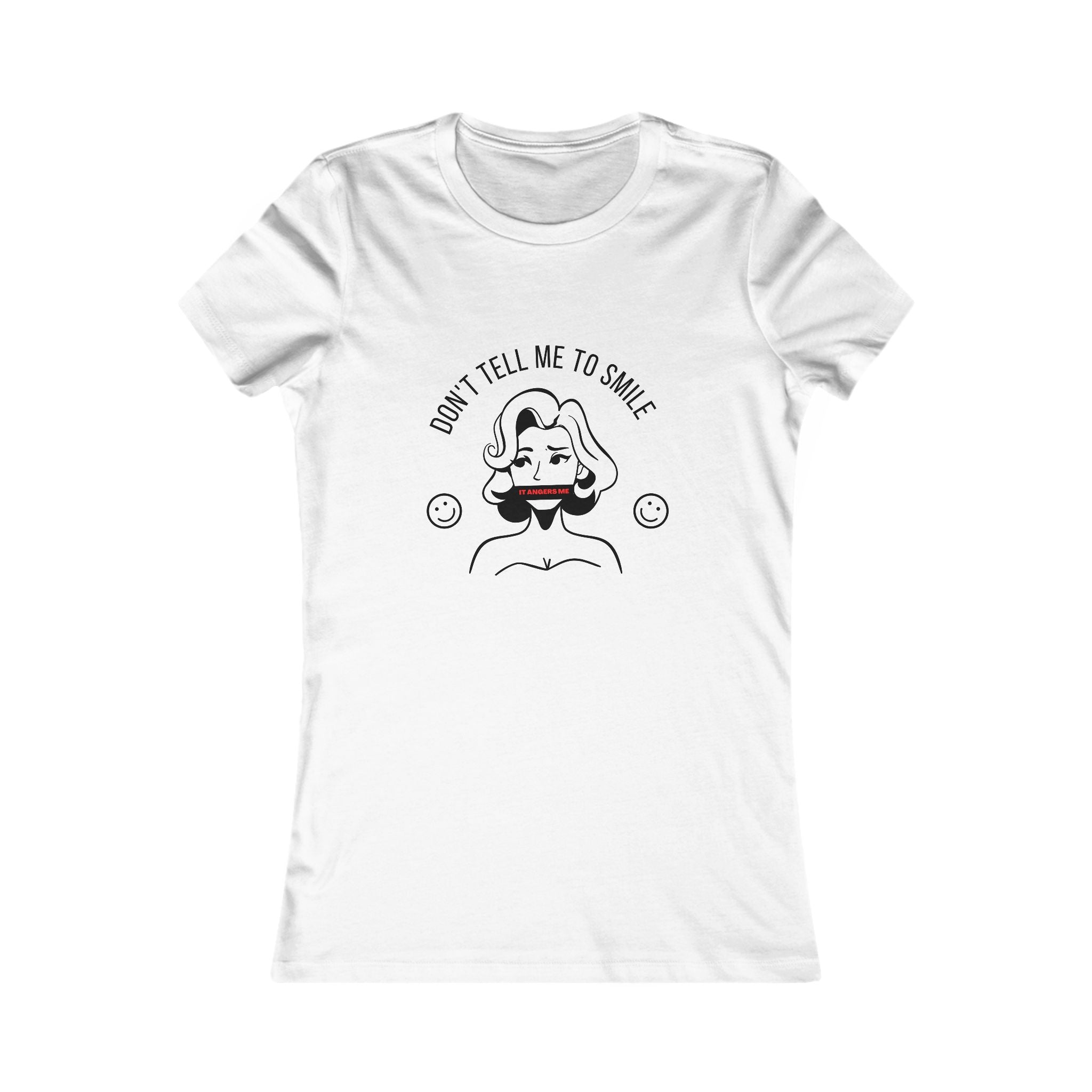 Don't Tell Me To Smile Tee — graphic tee from Chicky Tings