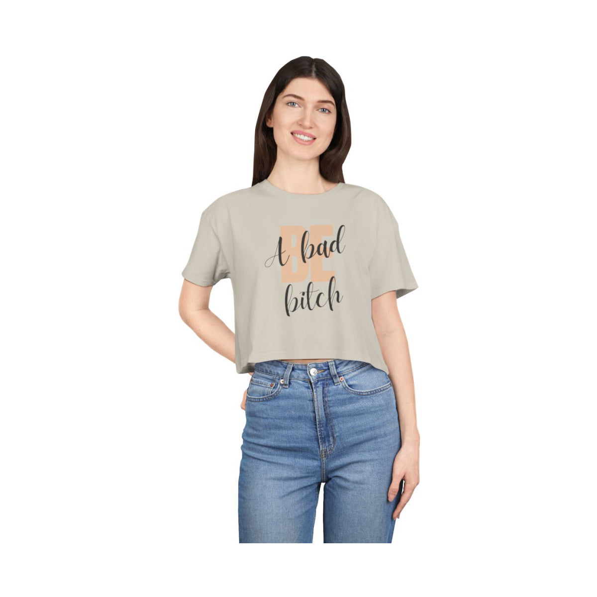 Be A Bad Bitch Crop Top from Chicky Tings - bold statement graphic tee, cheeky women apparel