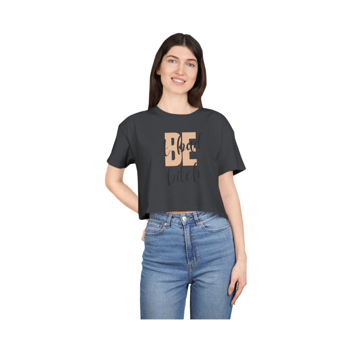 Be A Bad Bitch Crop Top from Chicky Tings - bold statement graphic tee, cheeky women apparel