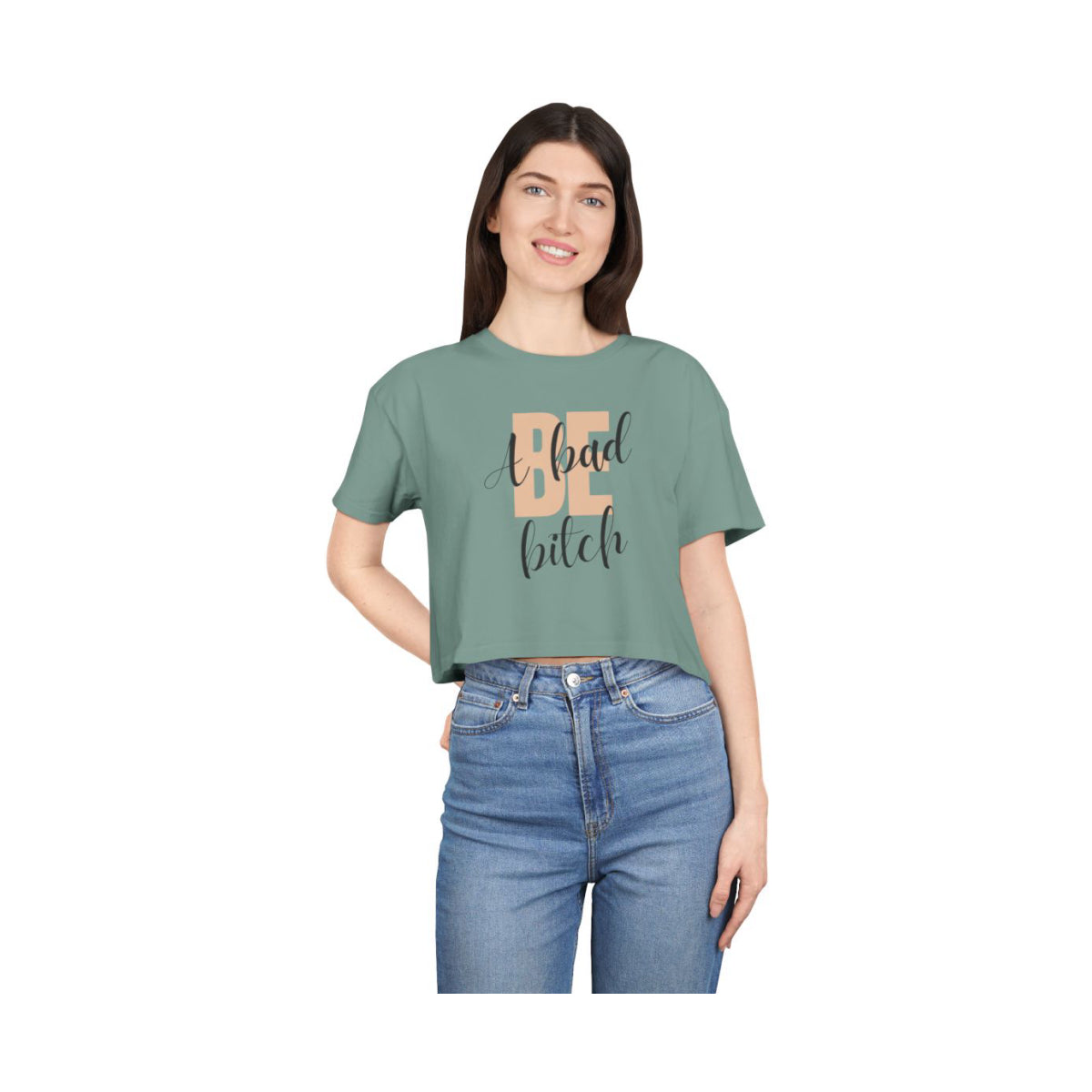 Be A Bad Bitch Crop Top from Chicky Tings - bold statement graphic tee, cheeky women apparel