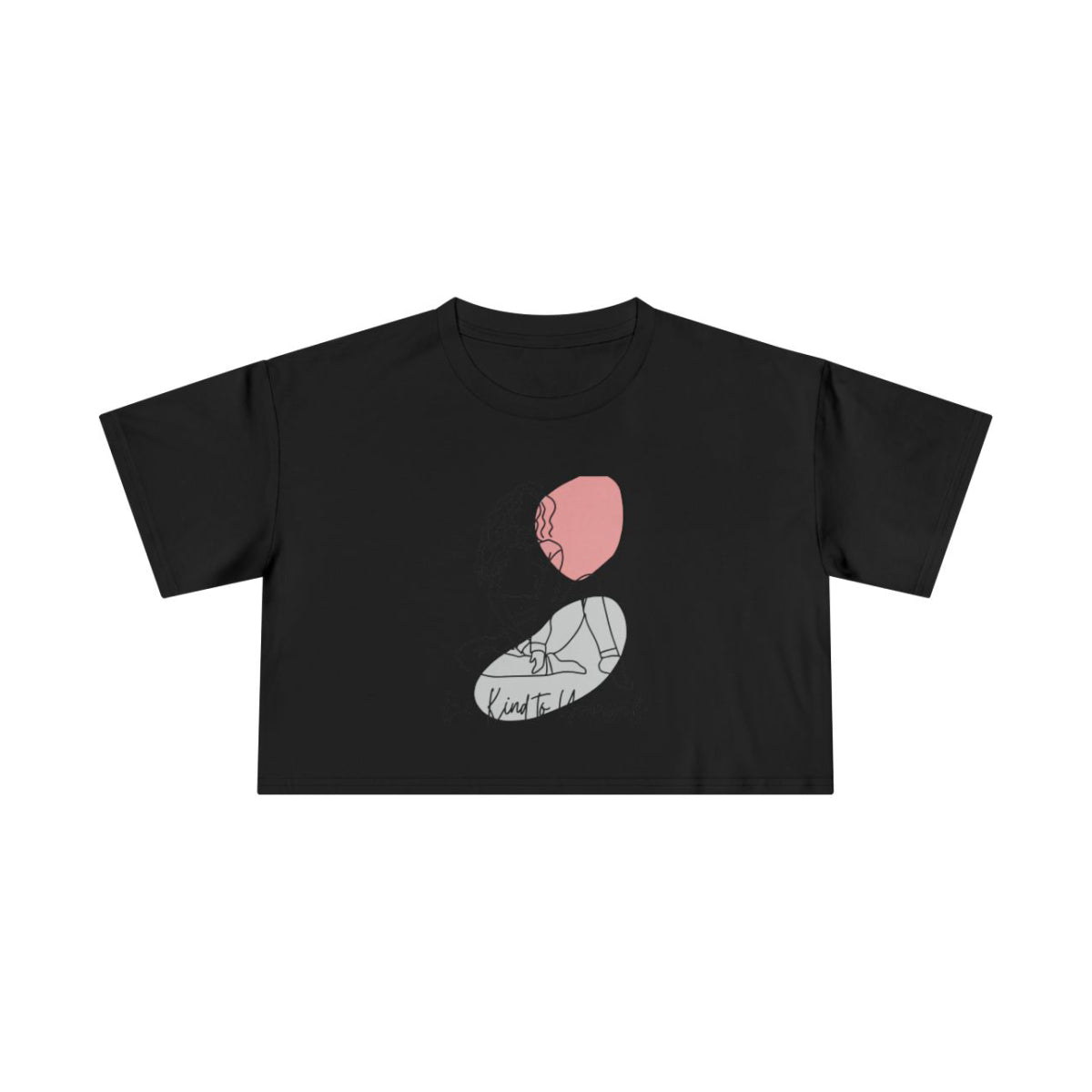 Be Kind to Yourself Crop Top from Chicky Tings - self love graphic tee, positive statement shirt