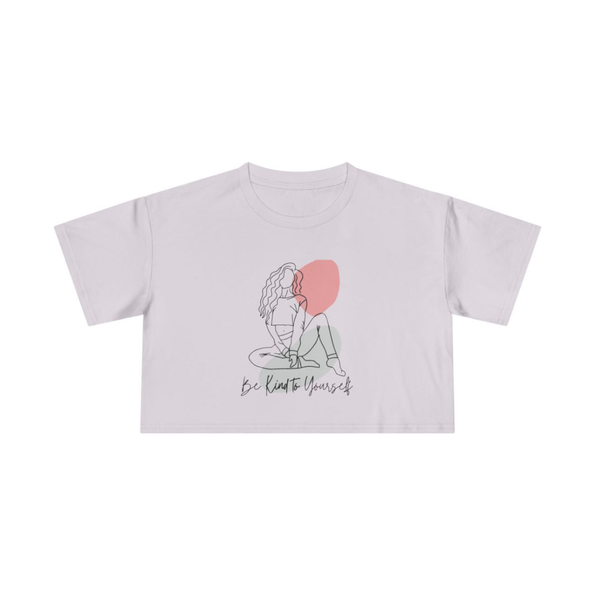 Be Kind to Yourself Crop Top from Chicky Tings - self love graphic tee, positive statement shirt