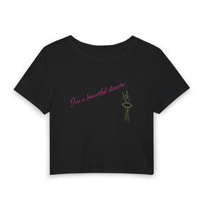 I’m a Beautiful Disaster Baby Tee mockup