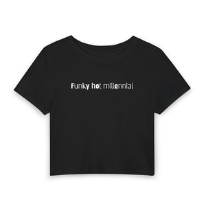 Funky Hot Millennial Baby Tee mockup