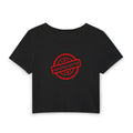 Certified Hottie Baby Tee in Black, front view