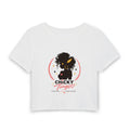 Chicky Tings Mascot Baby Tee in White, front view