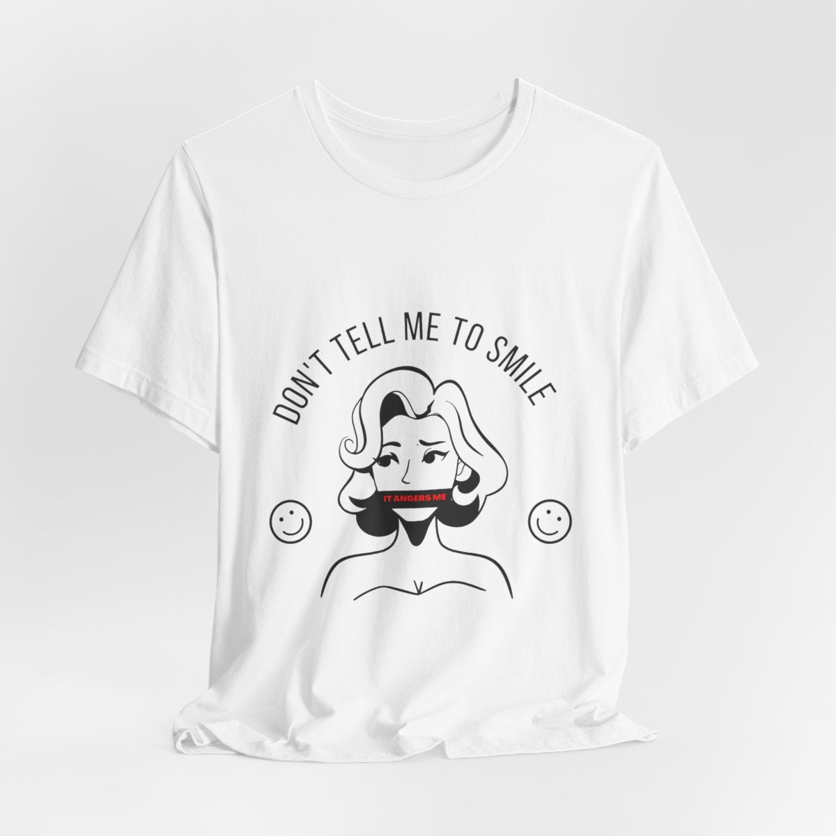 Don't Tell Me To Smile Tee from Chicky Tings - feminist graphic tee, do not tell me to smile shirt