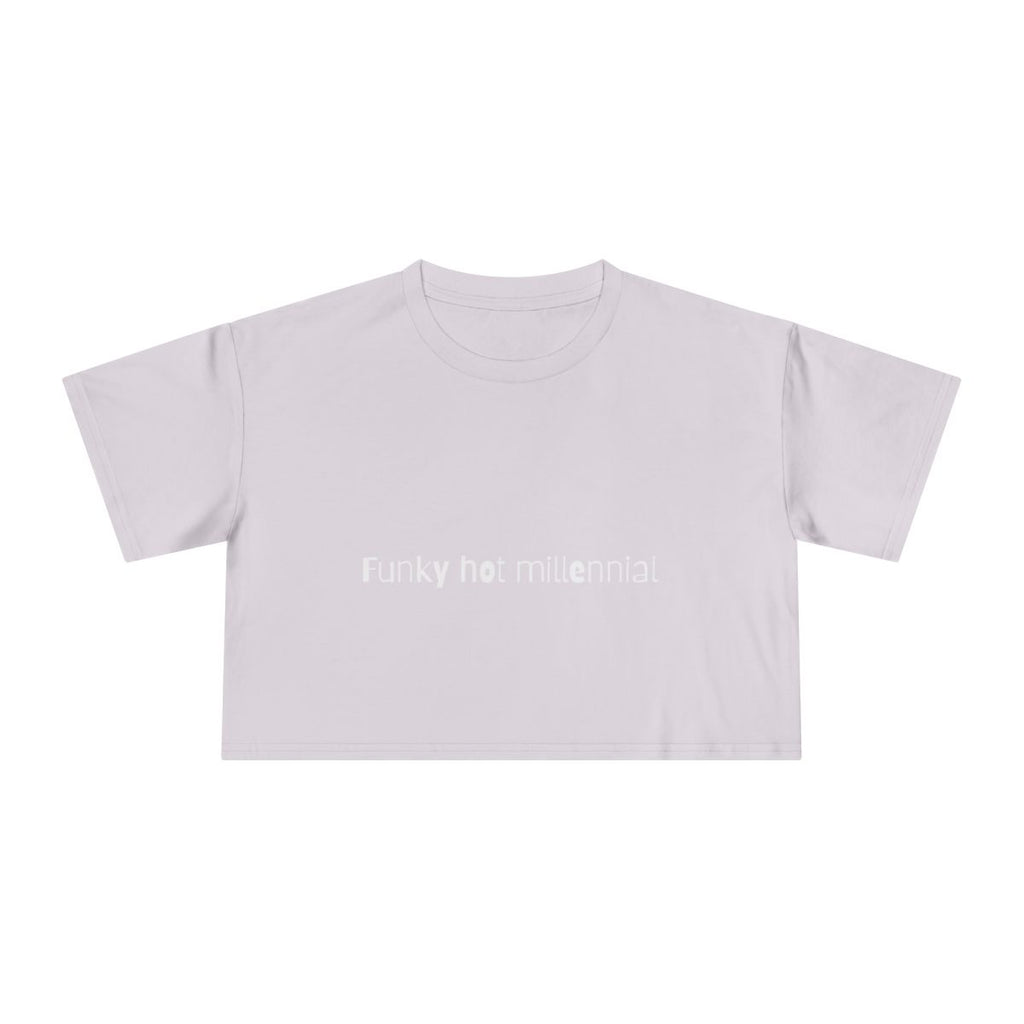 Funky Hot Millennial Crop Top from Chicky Tings - millennial graphic tee, y2k inspired shirt
