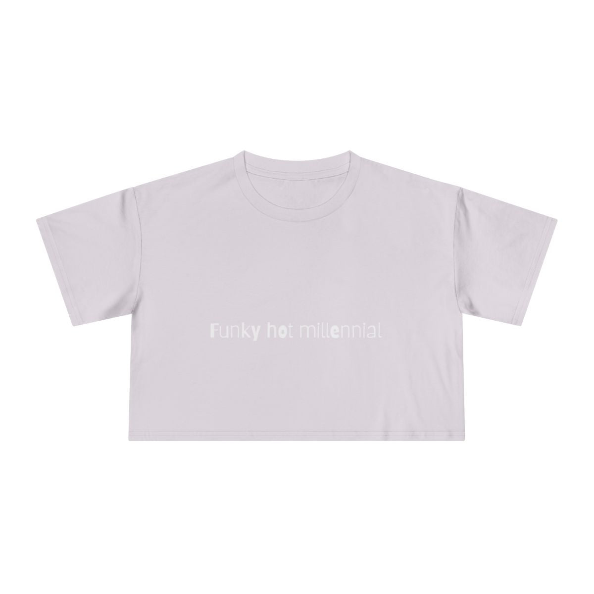 Funky Hot Millennial Crop Top from Chicky Tings - millennial graphic tee, y2k inspired shirt