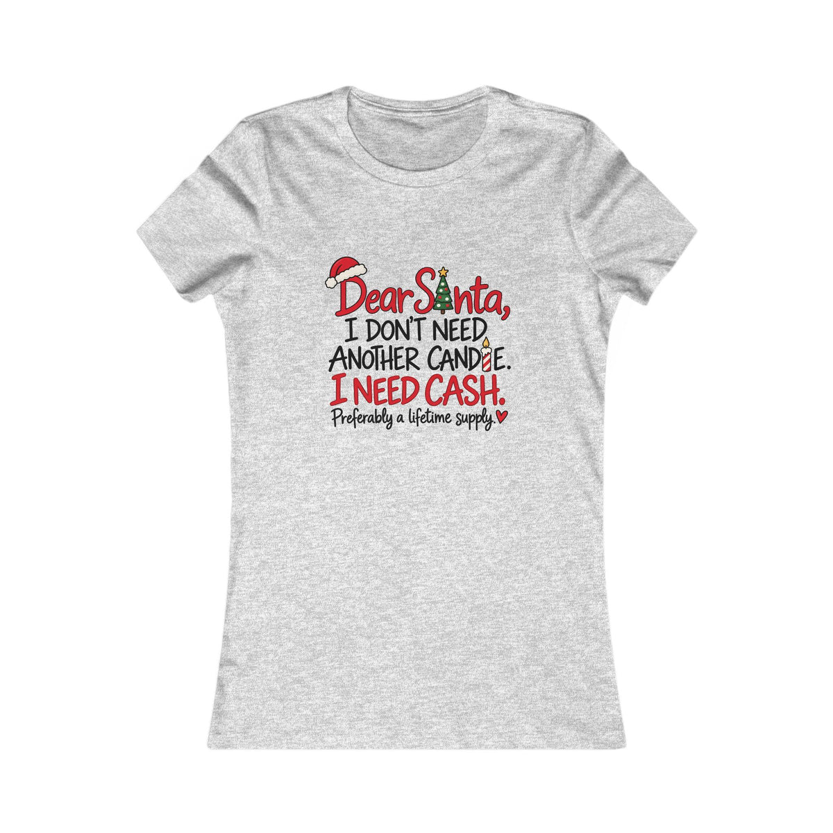 Lifetime Supply of Cash Tee in Gray, front view