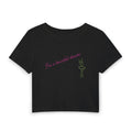 I’m a Beautiful Disaster Baby Tee in Black, front view