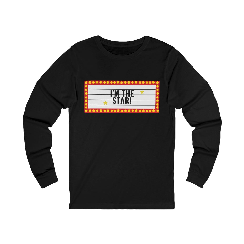 I’m the Star Long Sleeve in Black, front view