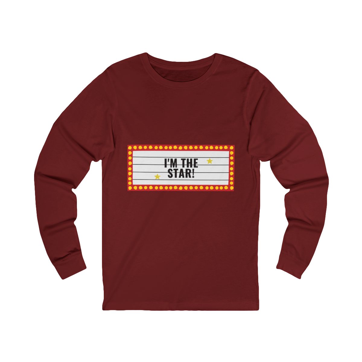 I'm the Star Long Sleeve from Chicky Tings - main character graphic tee, star shirt