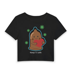Keep It Safe — Brown Baby Tee mockup