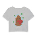Keep It Safe — Brown Baby Tee in Gray, front view