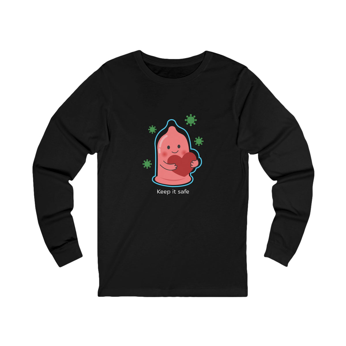 Keep It Safe Long Sleeve in Black, front view