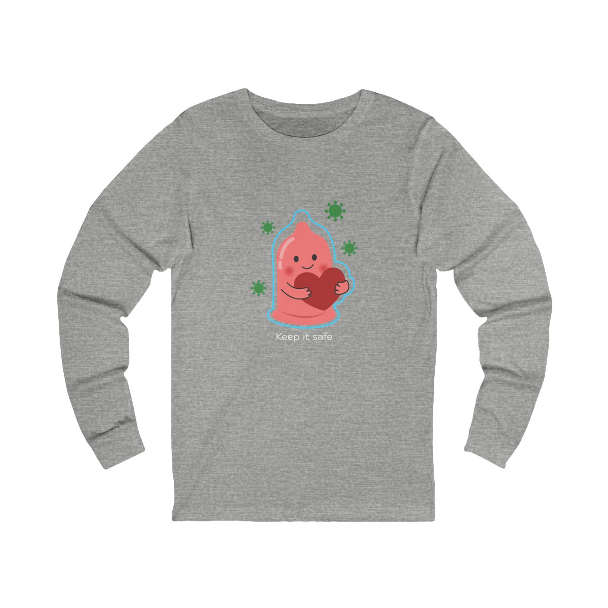 Keep It Safe Long Sleeve in Gray, front view