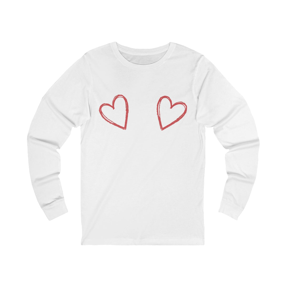 Love Me Long Sleeve in White, front view