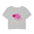 Made in the 2000s Baby Tee in Gray, front view