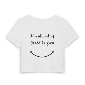 Out Of F*cks to Give Baby Tee mockup