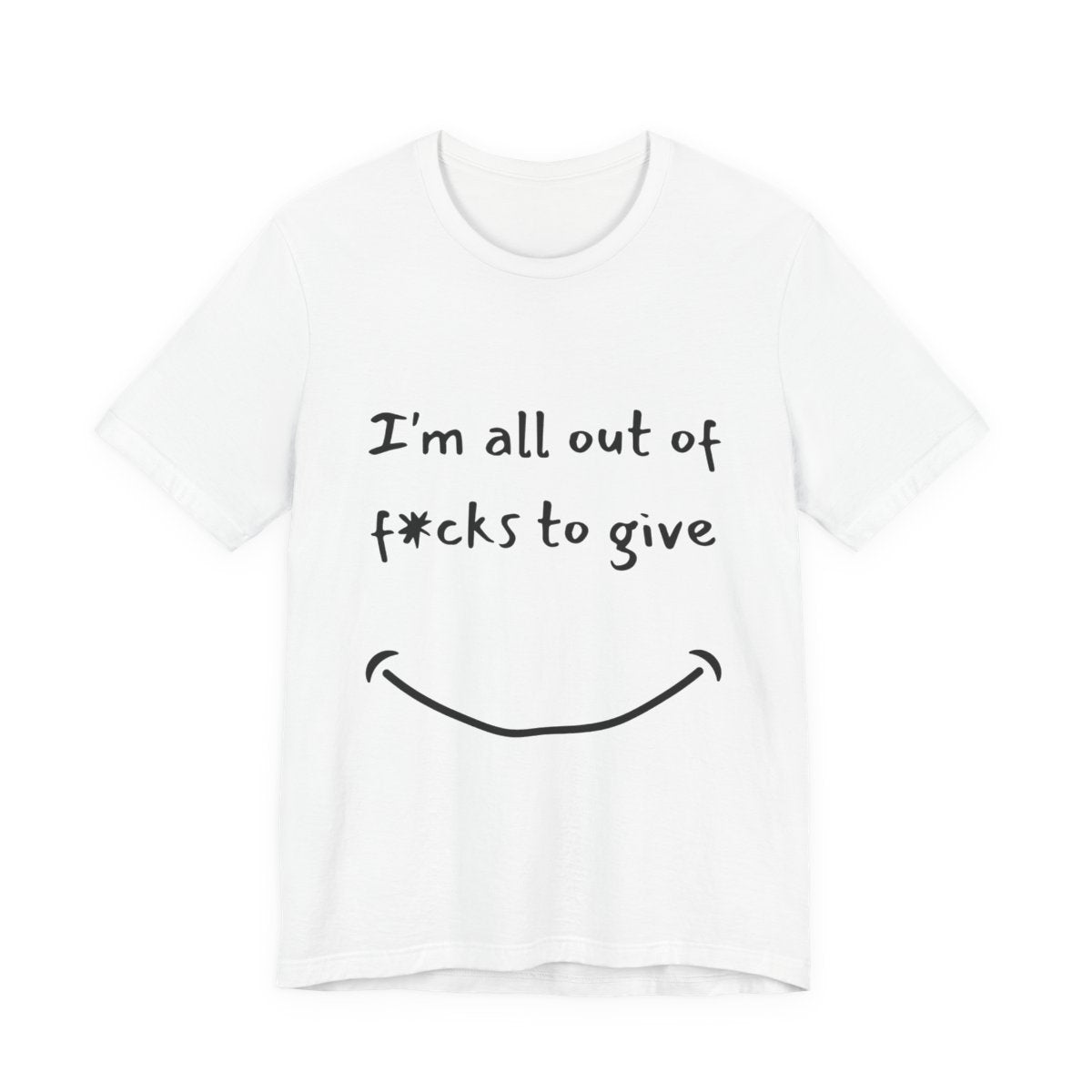 Out Of F*cks to Give Tee from Chicky Tings - funny statement tee, sarcastic graphic shirt