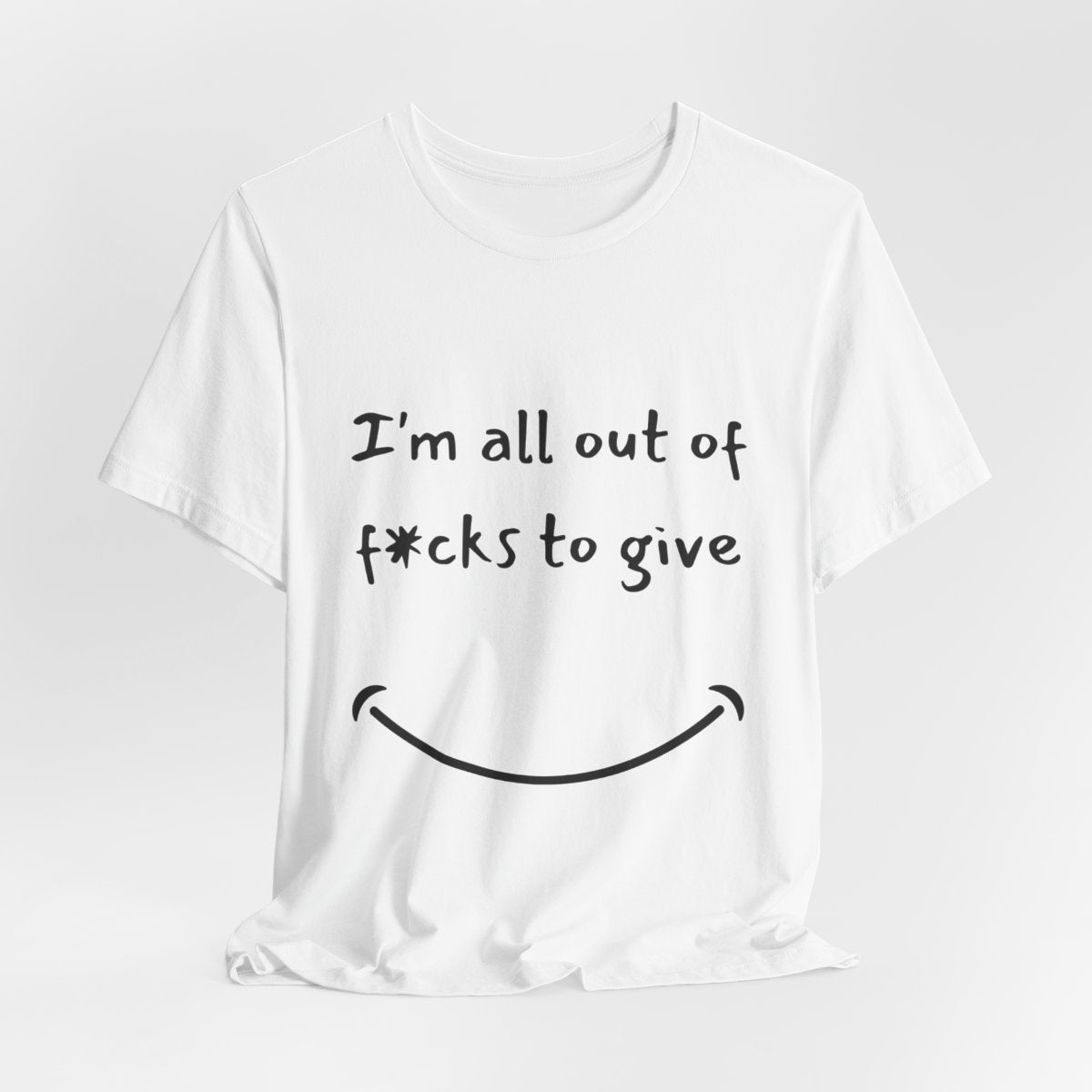 Out Of F*cks to Give Tee from Chicky Tings - funny statement tee, sarcastic graphic shirt