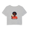 Protect Your Womb Baby Tee in Gray, front view