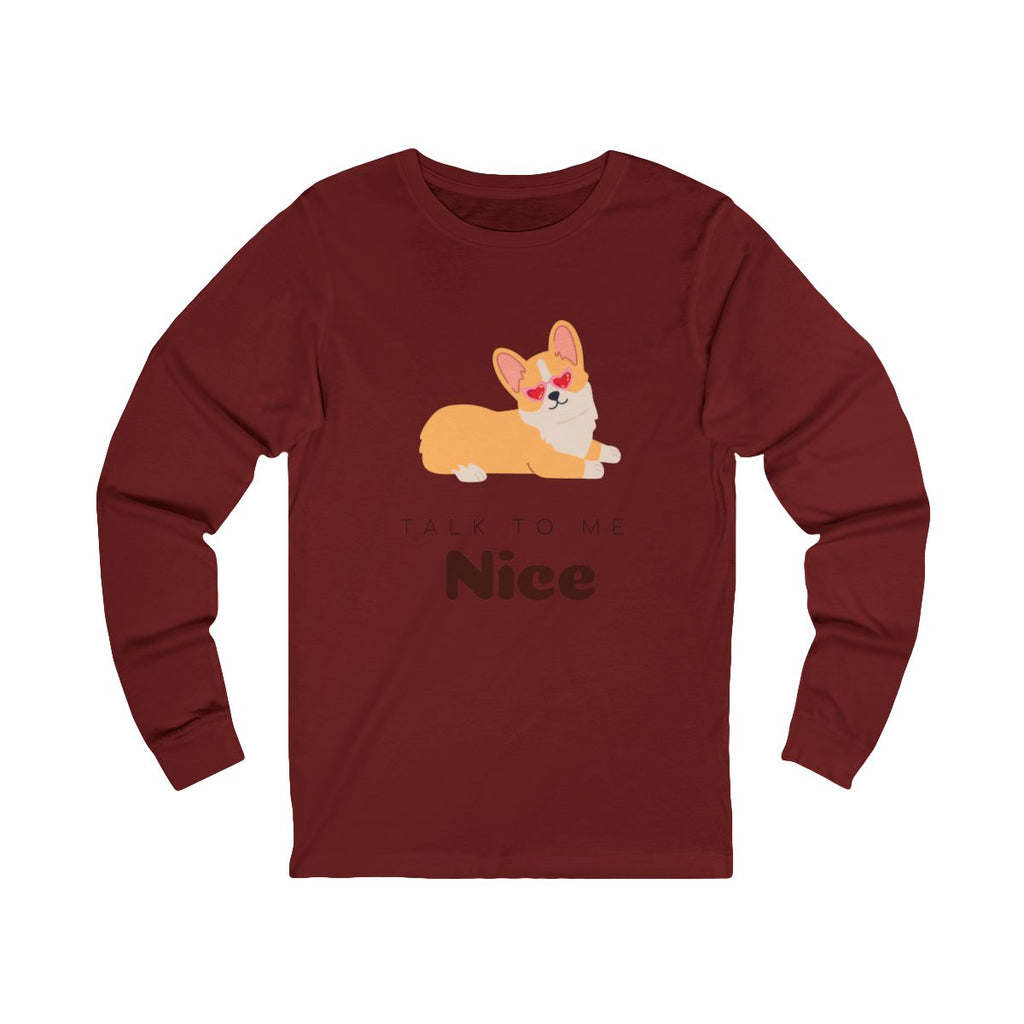 Talk to Me Nice Long Sleeve from Chicky Tings - talk to me nice shirt, statement graphic tee