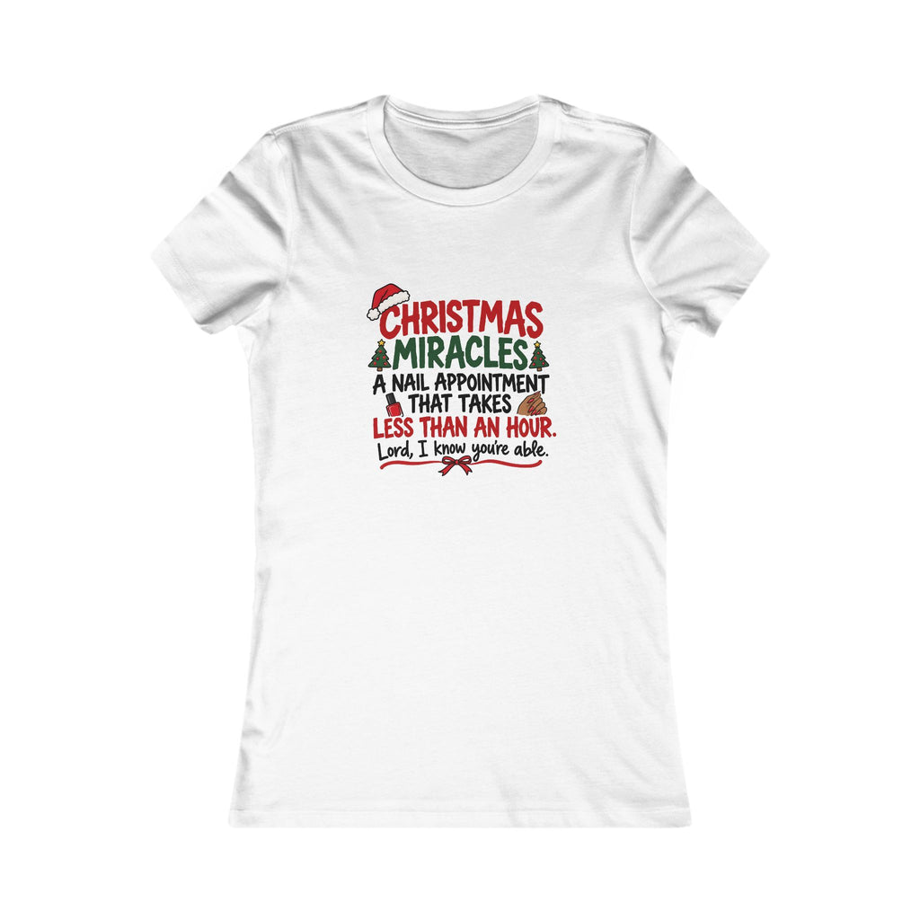Nail Appointment Under an Hour Tee in White, front view