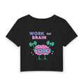 Work Dat Brain Baby Tee in Black, front view
