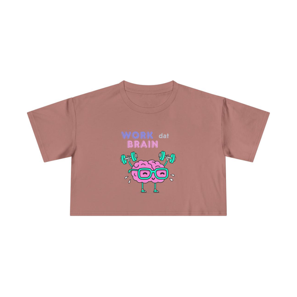 Work Dat Brain Crop Top from Chicky Tings - brain graphic tee, smart funny shirt
